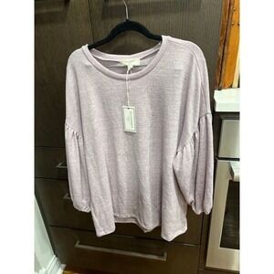 No comment purple soft sweater 2XL new